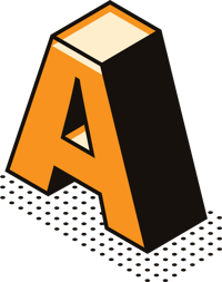 'A' 3D letter