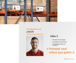 Affiche pour responsable d'allée en entrepôt