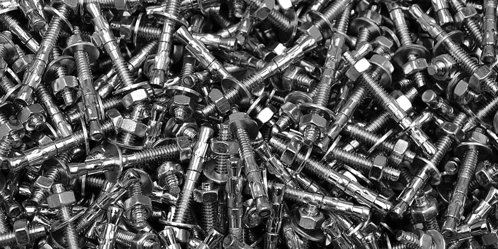 Pallet rack anchors and bolts