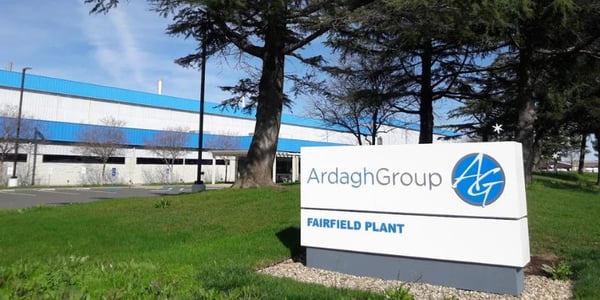 Exterior view of Ardagh Glass Distribution Center in Fairfield, California, highlighting the expansive layout operated by Buske Logistics.