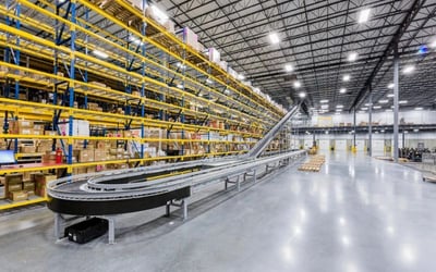 AutoZone warehouse and distribution center with large-scale storage and logistics operations