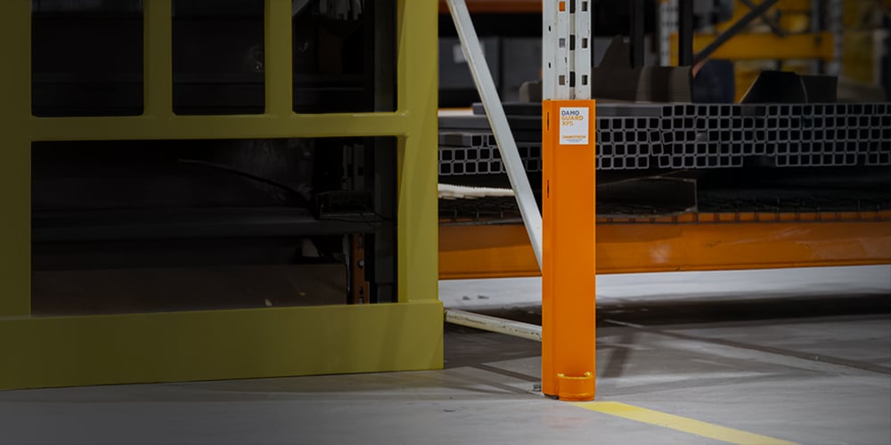 DAMO GUARD XPS column guard in a warehouse