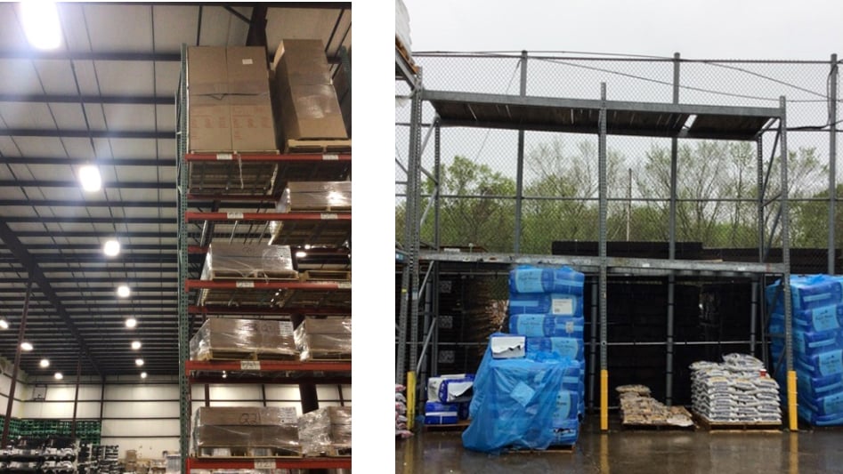 Leaning rack systems as a result of a tornado