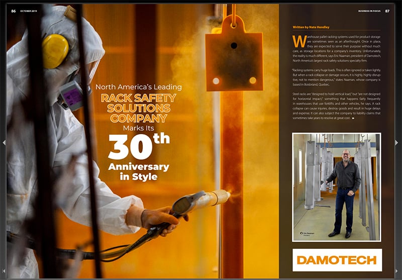 Damotech cover for business magazine