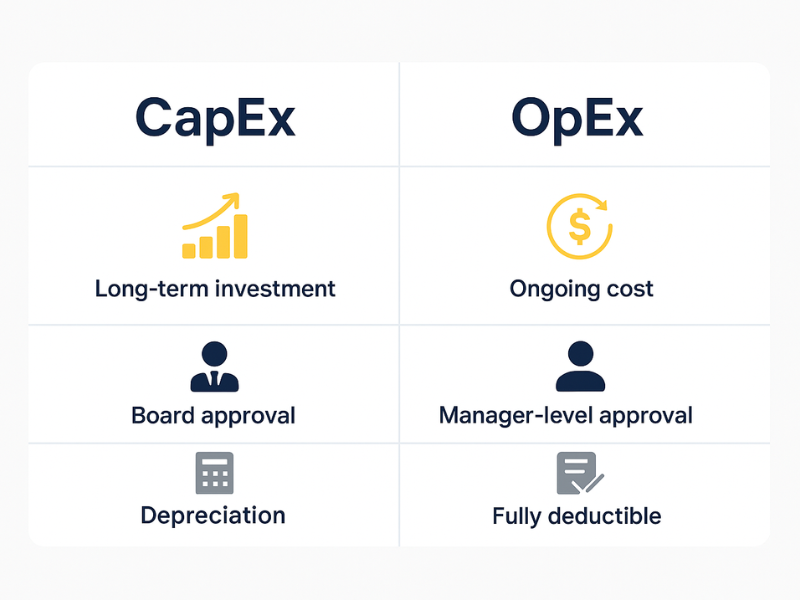 Chart of CapEx vs. OpEx