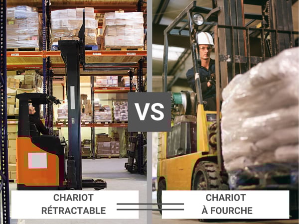 chariot rétractable vs chariot a fourche