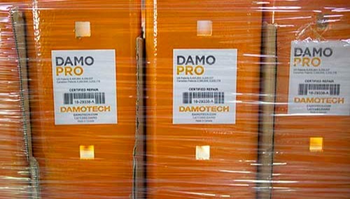 Damotech Rack Repair Units shrink Wrapped for Shipping