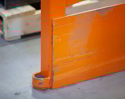 DAMO PRO Front Leg REpair Kit with DEFLEX plate for aisle protection against forklift impact