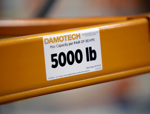 load capacity label for pallet racking weight capacity