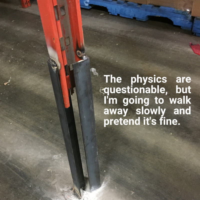 Damotech safety meme showing that DIY fixes done without engineering approval can go wrong