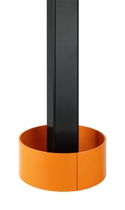 Low profile DAMO Shield front view around a column