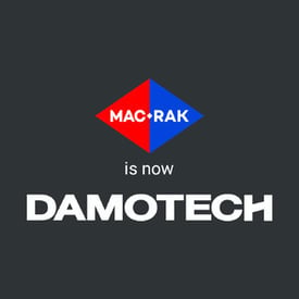 Mac Rak and Damotech brand logos and combination