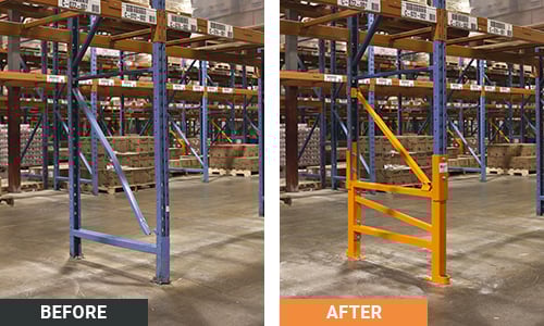 Before and After Damotech Rack Repair