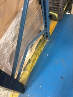 Deformed horizontal brace