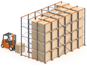 Palettiers ouverts sur une face