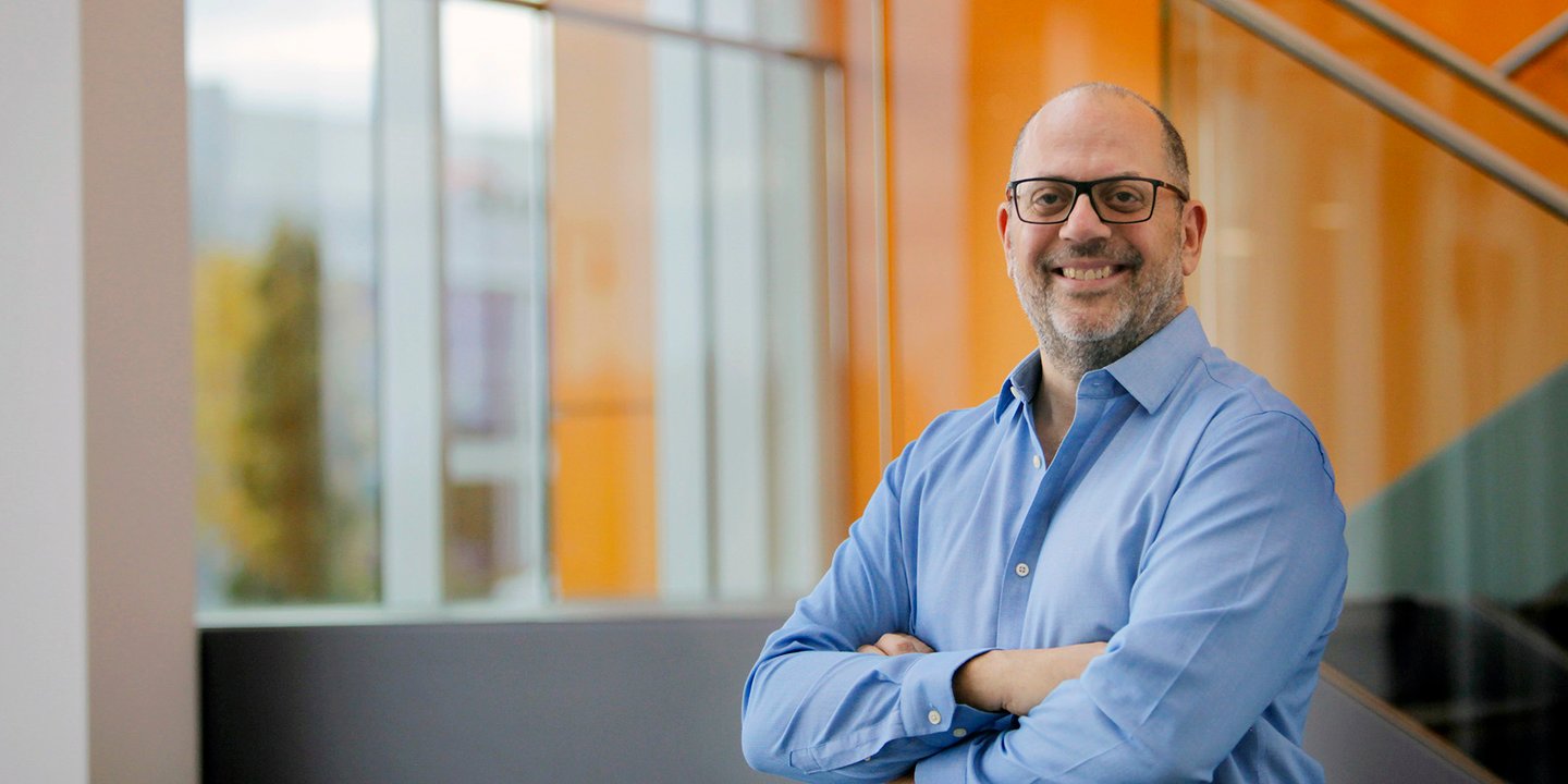 Eric Naaman in the Damotech building