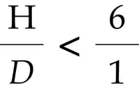 Height to depth ratio formula 