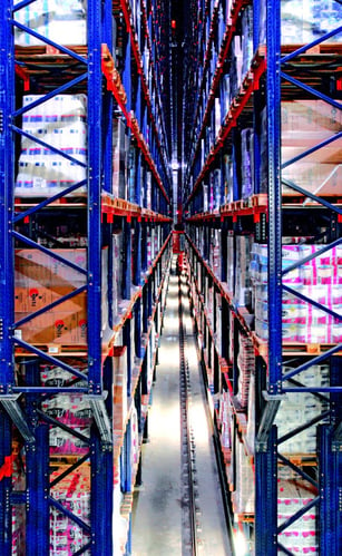 Clad rack warehouse of Hayat Kimya, a chemical company in Turkey