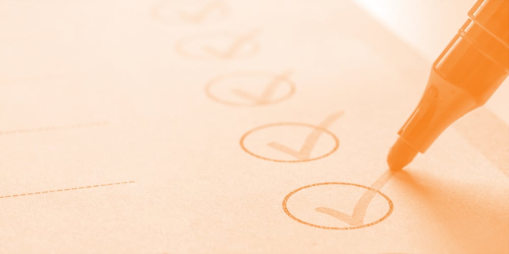 checkmarks on paper