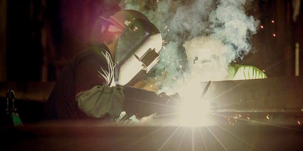 Welding on pallet racks