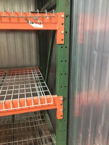 Upright inadequate clearance with building wall