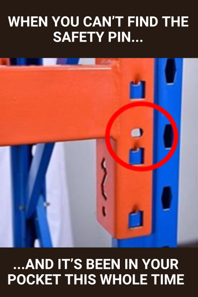 Damotech safety meme on the importance of using safety pins