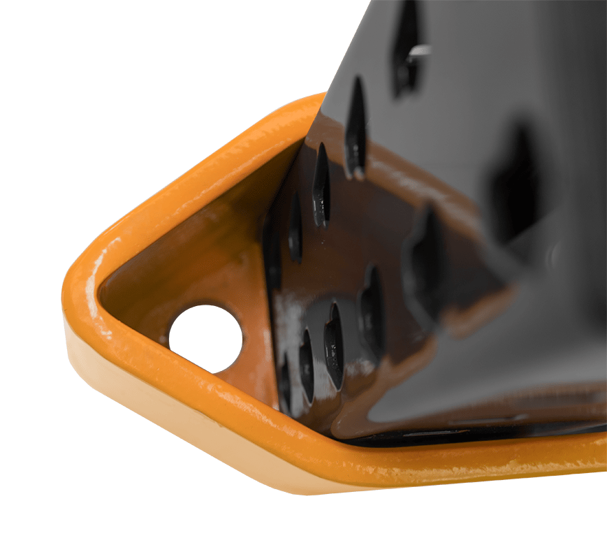 DAMO NOSE GUARD Rack Column Outrigger Protection - Top-down View