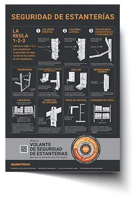 Spanish version of Damotech Rack Safety Poster