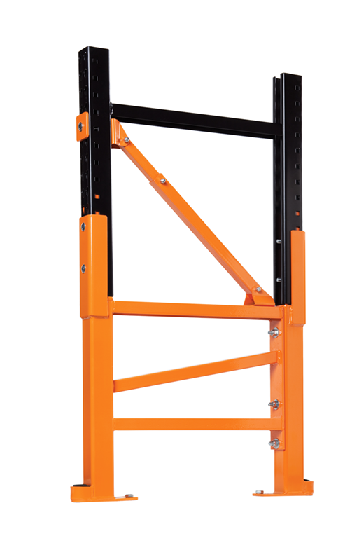 Damotech Damo Pro (DBRS) repairing two rack columns of a pallet rack upright