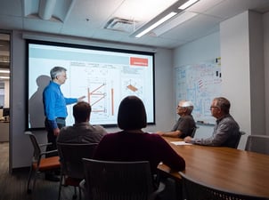 Charles instructing during a training session