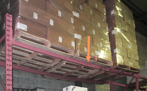 Uneven heavy load on a rack beam