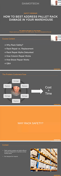 Pallet rack damage webinar slides