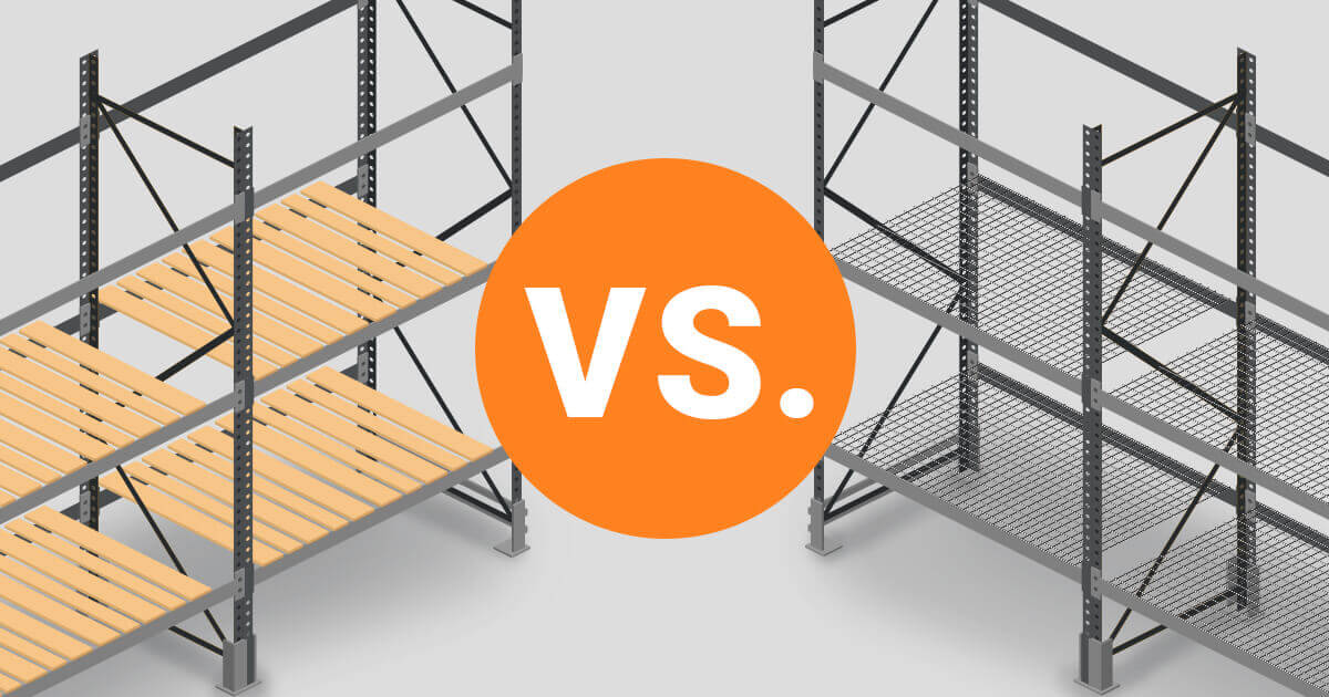 Wood decking compared to wire mesh decking