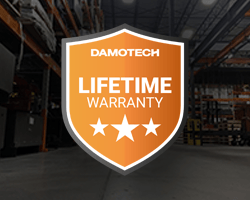Damotech's DAMO PRO Lifetime Warranty Logo - 3 stars