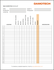Damotech rack inspection checklist template english