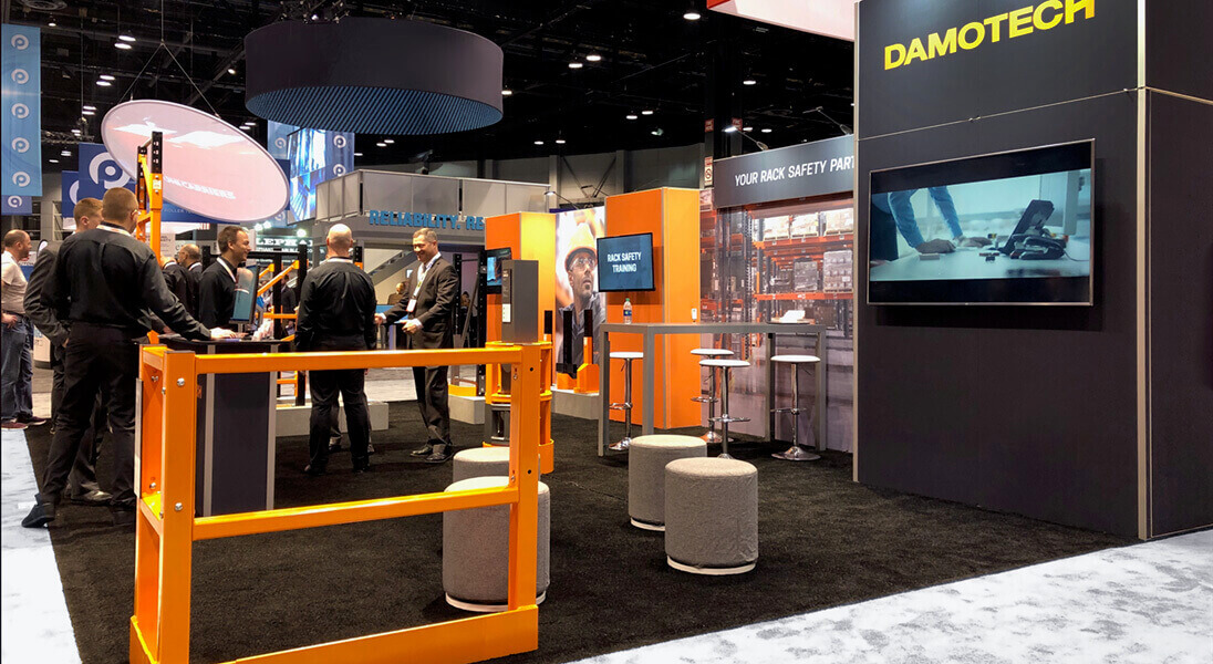 Damotech booth at a trade show