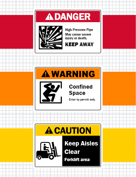 trois catégories principales de l'OSHA pour les panneaux de sécurité