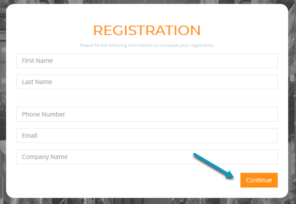 Damotech Platform Registration Page Screenshot