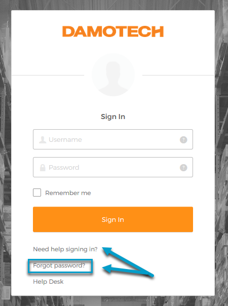 Damotech Platform Forgot Password