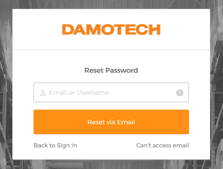 Damotech Platform Reset Password