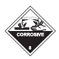 Corrosives icon and sign USA