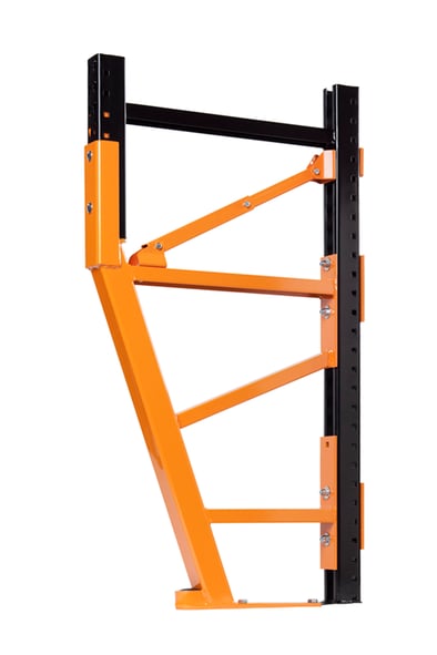 Damotech DAMO PRO repairing a sloped pallet rack upright