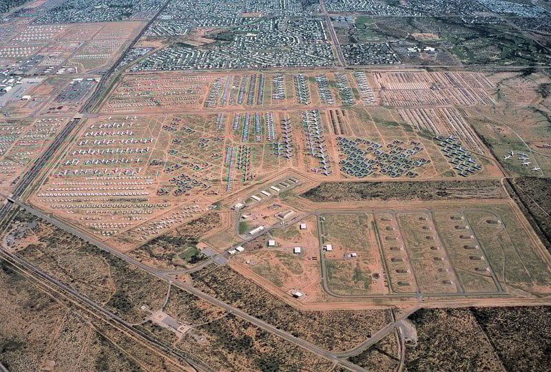 Record du monde de la plus grande installation d’entreposage d’avions