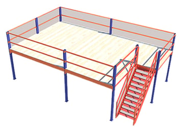 Freestanding mezzanine platform