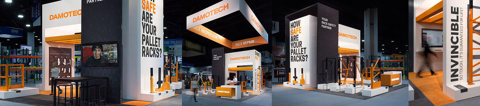 Damotech rack safety expert at Promat 2023 logistics trade show