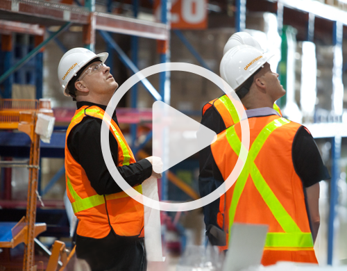 Play button for the warehouse safety mistakes webinar