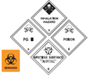 Toxic Infectious Substances icon and sign USA