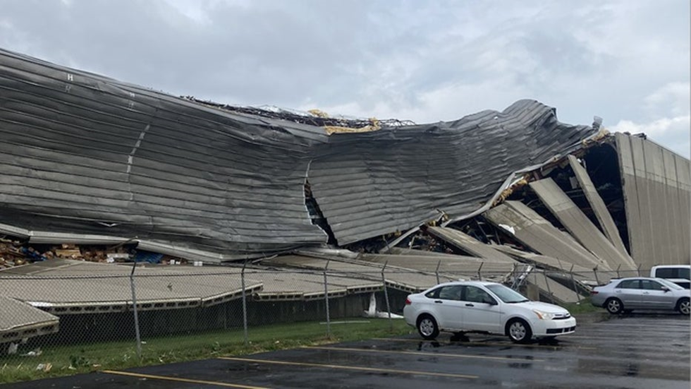 En 2022, une tornade s’est abattue sur le centre de distribution Meijer en Ohio.